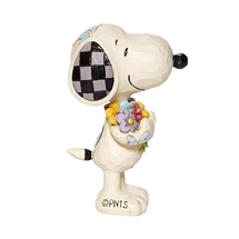 Peanuts - Snoopy with Flowers mini H: 7,5 cm.