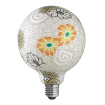 Unison - LED Pære, Flower Grey Globe, Dæmpbar E27
