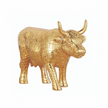 CowParade - Mira Moo Gold, Medium