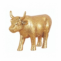 CowParade - Mira Moo Gold, Medium