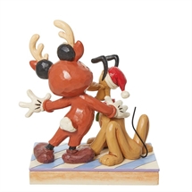 Disney Traditions - Mickey and Pluto Christmas H: 14 cm.