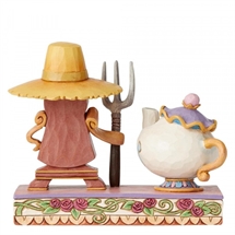 Jim Shore Disney Traditions - Workin Round the Clock (Mrs Potts and Cogsworth)