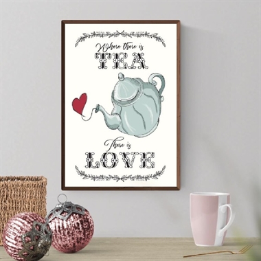 Mouse and Pen - Where There Is TEA There Is Love A4