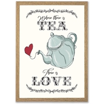 Mouse and Pen - Where There Is TEA There Is Love A4