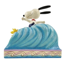 Peanuts - Snoopy Woodstock Surfing H: 14 cm.