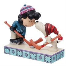 Peanuts - Lucy and Snoop Playing Hockey