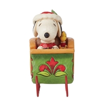 Peanuts - Snoopy and Woodstock in sleigh