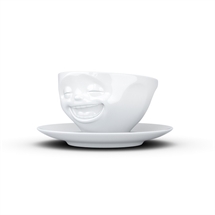 Tassen - Kaffekop Leende ansigt, Hvid