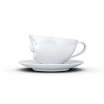 Tassen - Kaffekop Leende ansigt, Hvid