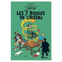 Tintin Forsideplakat 70x50 cm  "De 7 Krystalkugler"
