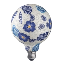 Unison - LED Pære, Flower Blue Globe, Dæmpbar